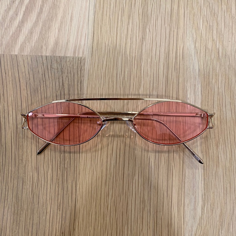 ZeroUV Rose Gold Mini Frame Sunglasses